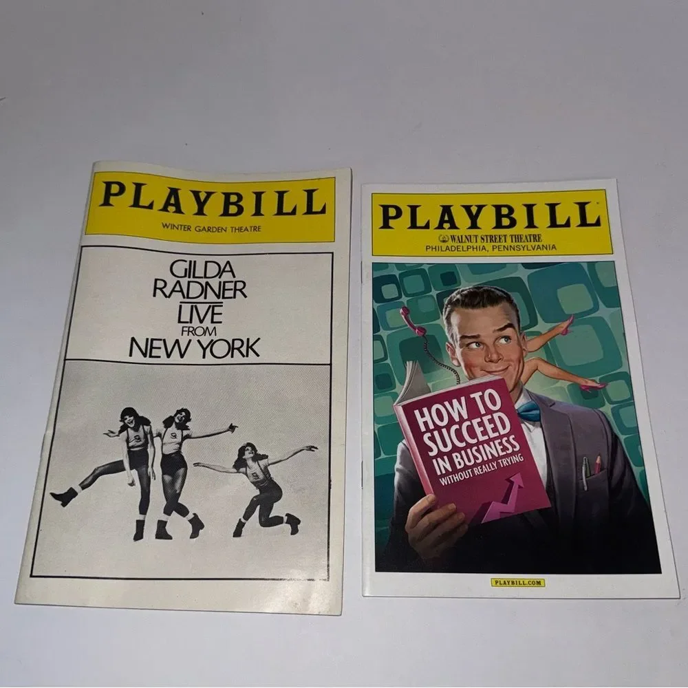2 vintage Playbills Gilda Radner Live from NY & How to Succeed in Business